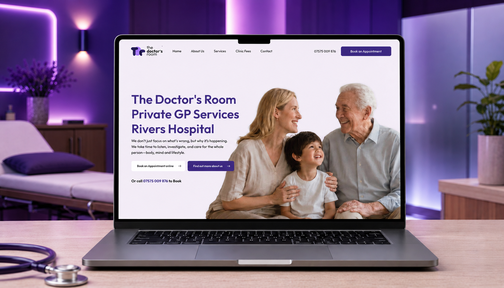 The Doctors Room WordPress website