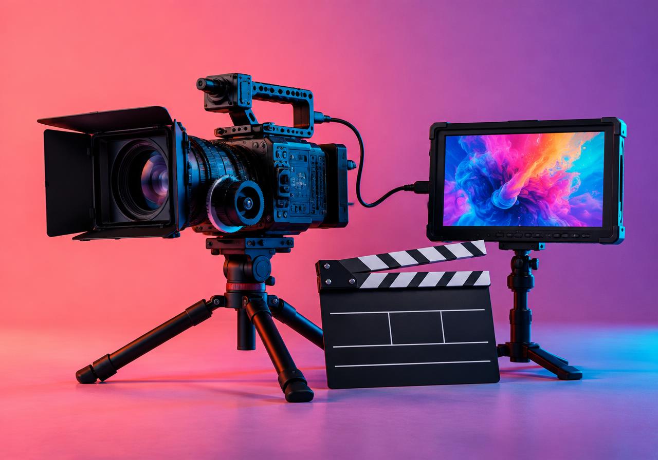 Cinema camera and motion editing monitor